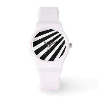 Reloj De Pulsera Bandas negras y blancas