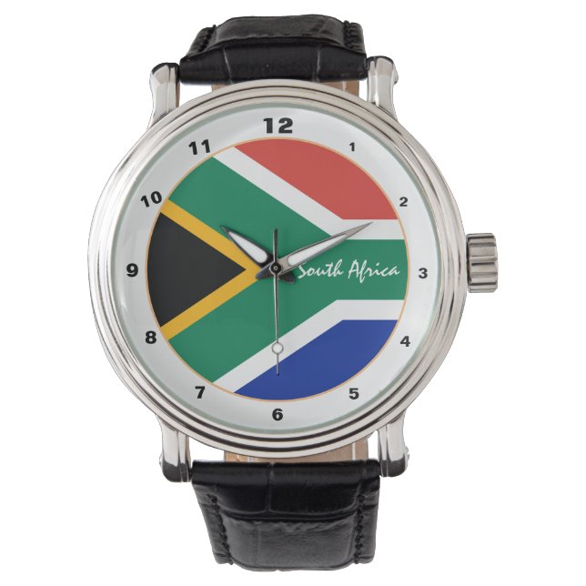 Reloj De Pulsera Bandera africana y diseño de moda y Sudáfrica (Anverso)