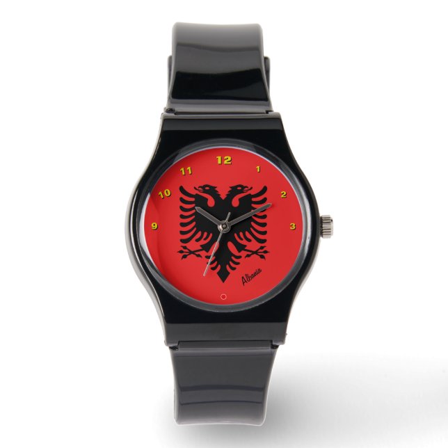 Reloj De Pulsera Bandera albanesa, Moda/Deportes de Albania (Anverso)