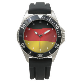 RELOJ DE PULSERA BANDERA ALEMANA BLACK RED GOLD WATCH