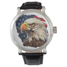 Reloj De Pulsera Bandera americana águila calva