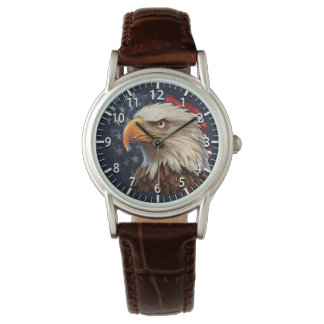 Reloj De Pulsera Bandera americana águila calva
