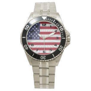Reloj De Pulsera Bandera americana muy patriótica Diseño especial m
