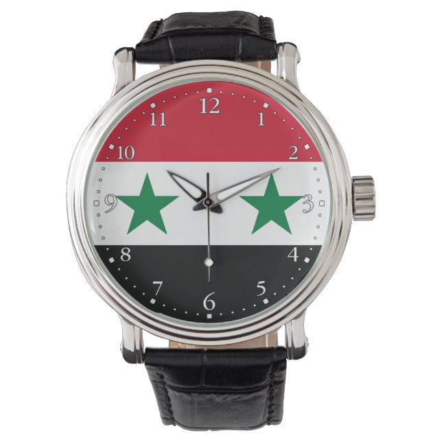 Reloj De Pulsera Bandera antigua de Siria (Anverso)