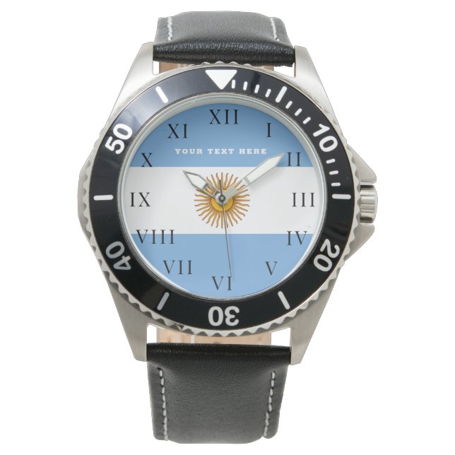 Reloj De Pulsera Bandera argentina Buenos Aires argentina (Anverso)