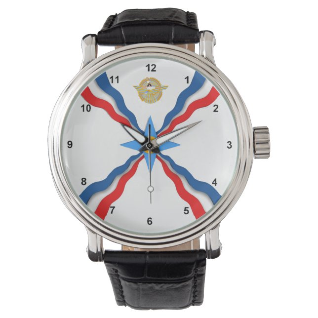 Reloj De Pulsera Bandera asiria (Anverso)