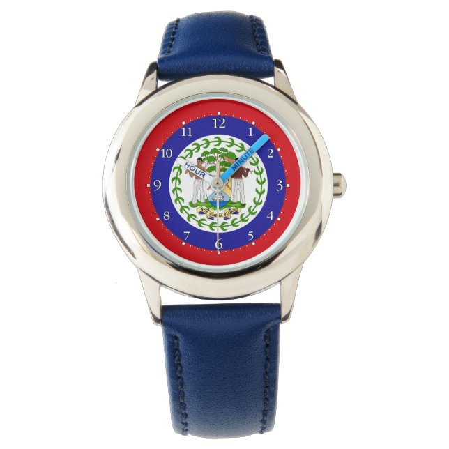 Reloj De Pulsera Bandera Beliceña (Anverso)
