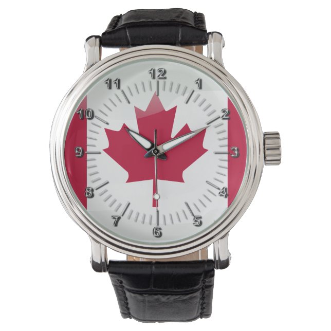 Reloj De Pulsera Bandera brillante canadiense (Anverso)
