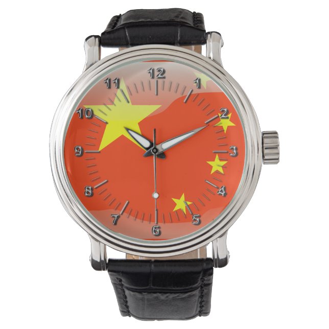 Reloj De Pulsera Bandera brillante china (Anverso)