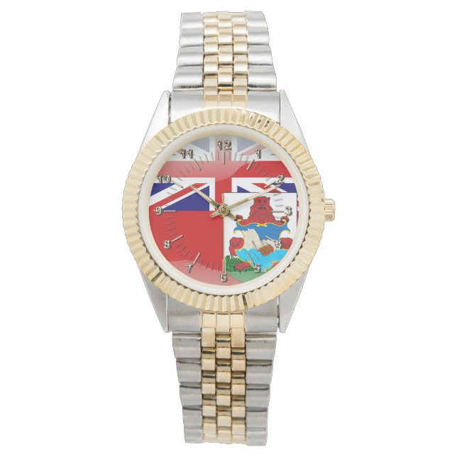 Reloj De Pulsera Bandera brillante de Bermudas (Anverso)