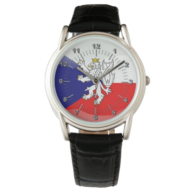 Reloj De Pulsera Bandera brillante de la República Checa (Anverso)