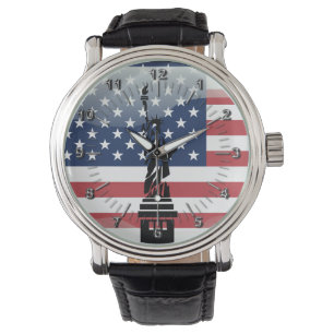 Reloj De Pulsera Bandera brillante de los Estados Unidos de América