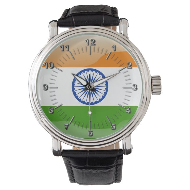 Reloj De Pulsera Bandera brillante india (Anverso)