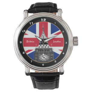 Reloj De Pulsera Bandera británica y Big Ben - Hinchas británicos