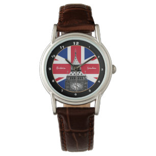 Reloj De Pulsera Bandera británica y Big Ben - Hinchas británicos