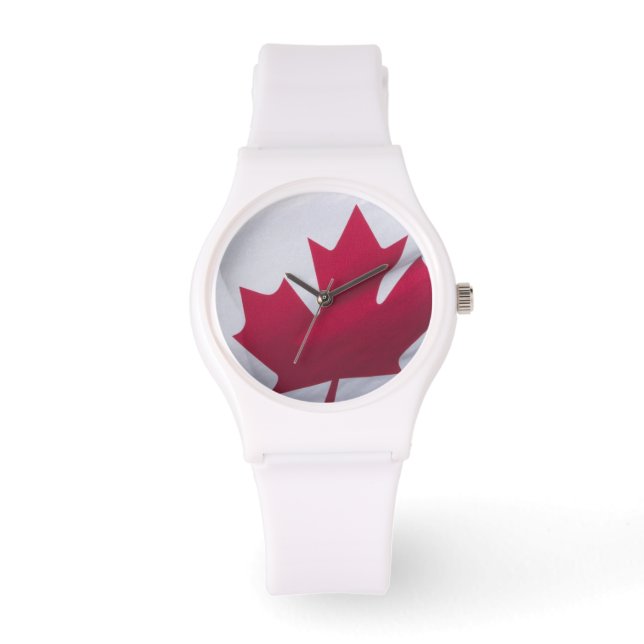 Reloj De Pulsera Bandera canadiense. (Anverso)