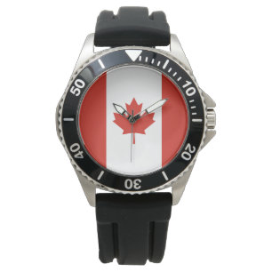 Reloj De Pulsera Bandera canadiense (hoja de arce) (Canadá)