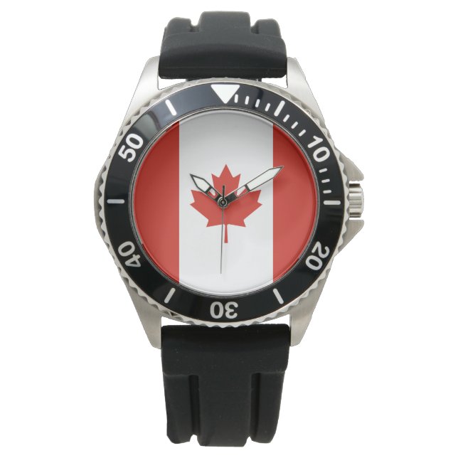 Reloj De Pulsera Bandera canadiense (hoja de arce) (Canadá) (Anverso)