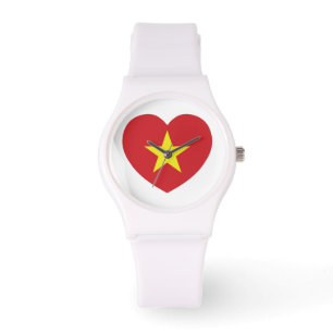 Reloj De Pulsera Bandera cardíaca de Vietnam