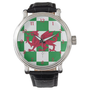 Reloj De Pulsera Bandera Celta Dragón Rojo Místico de Gales