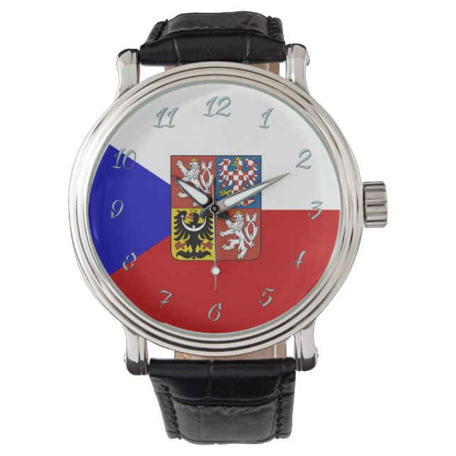 Reloj De Pulsera Bandera checa (Anverso)
