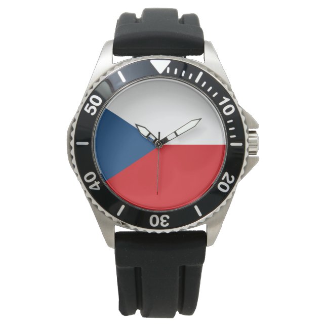 Reloj De Pulsera Bandera checa (Anverso)