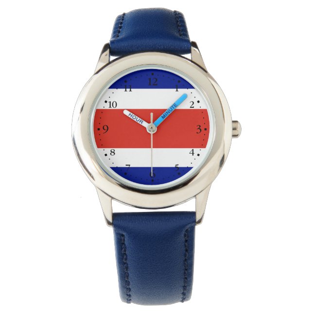 Reloj De Pulsera Bandera Civil de Costa Rica (Anverso)
