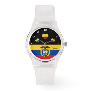 Reloj De Pulsera Bandera colombiana, Corazones, Colombia/deportes