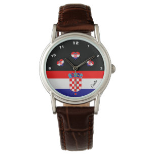 Reloj De Pulsera Bandera croata y deportes de moda en Croacia