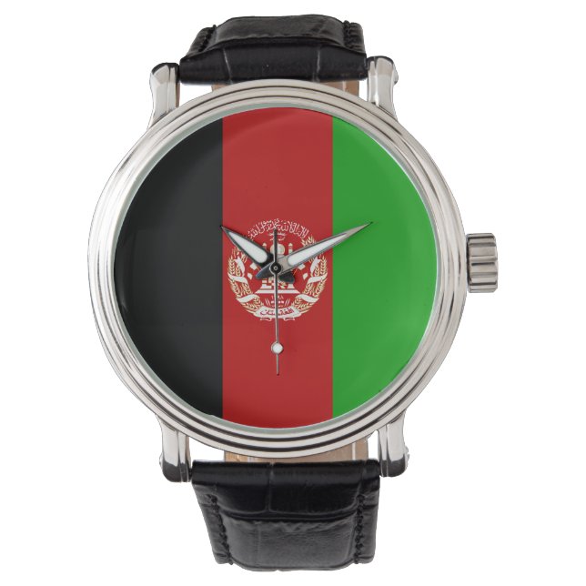 Reloj De Pulsera Bandera de Afganistán (Anverso)