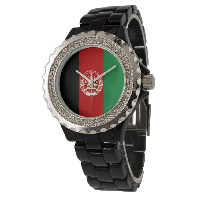 Reloj De Pulsera Bandera de Afganistán (Angular)