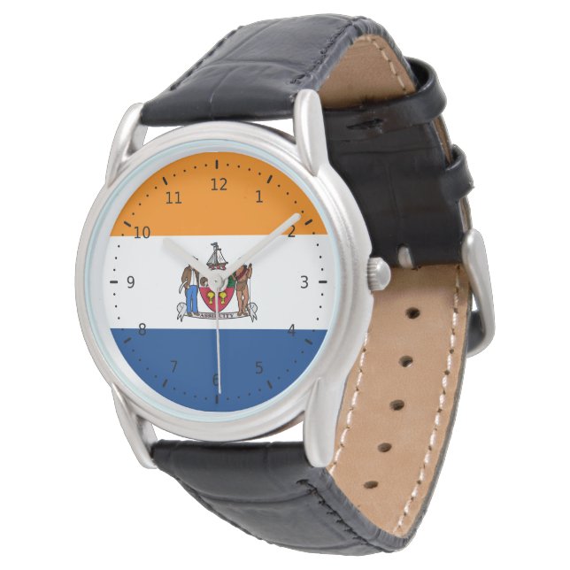 Reloj De Pulsera Bandera de Albany, Nueva York (Angular)