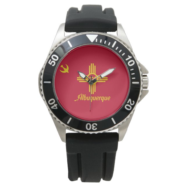 Reloj De Pulsera Bandera de Albuquerque (Nuevo México) (Anverso)