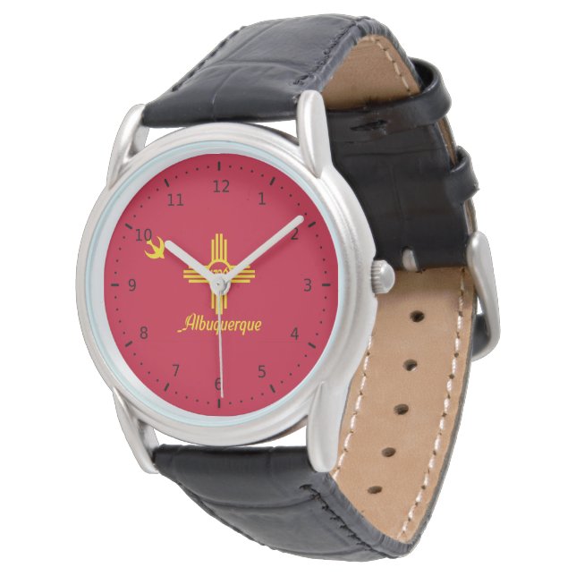 Reloj De Pulsera Bandera de Albuquerque, Nuevo México  (Angular)