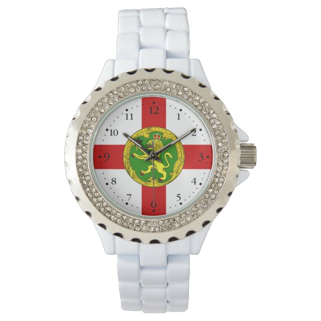 Reloj De Pulsera Bandera de Alderney Patriótica (Anverso)
