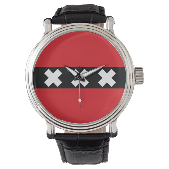 Reloj De Pulsera Bandera de Ámsterdam (Anverso)
