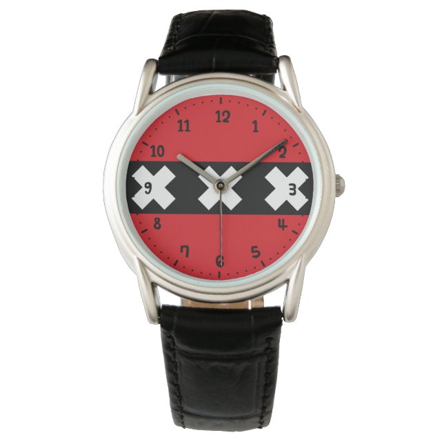 Reloj De Pulsera Bandera de Amsterdam, Países Bajos (Anverso)