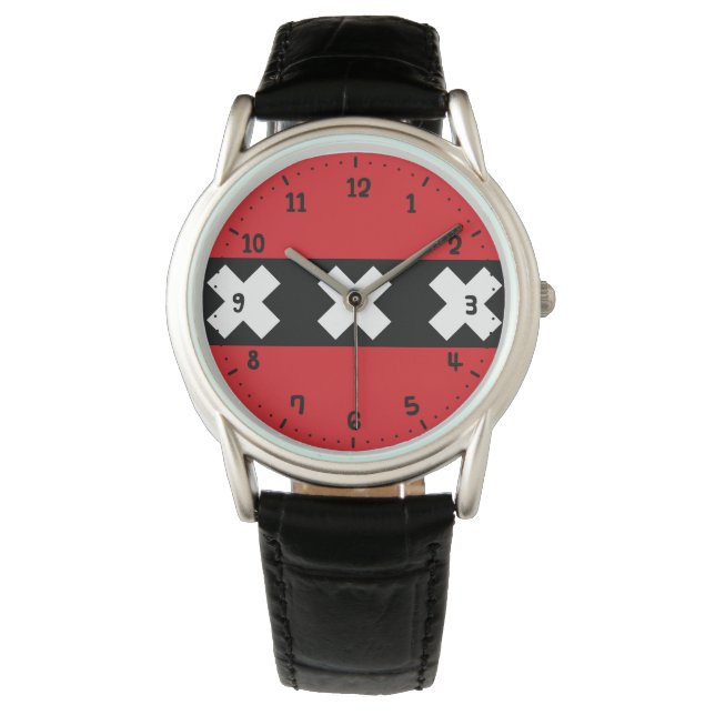 Reloj De Pulsera Bandera de Amsterdam, Países Bajos (Anverso)