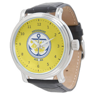 Reloj De Pulsera Bandera de Anchorage, Alaska