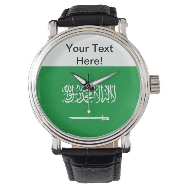 Reloj De Pulsera Bandera de Arabia Saudita (Anverso)