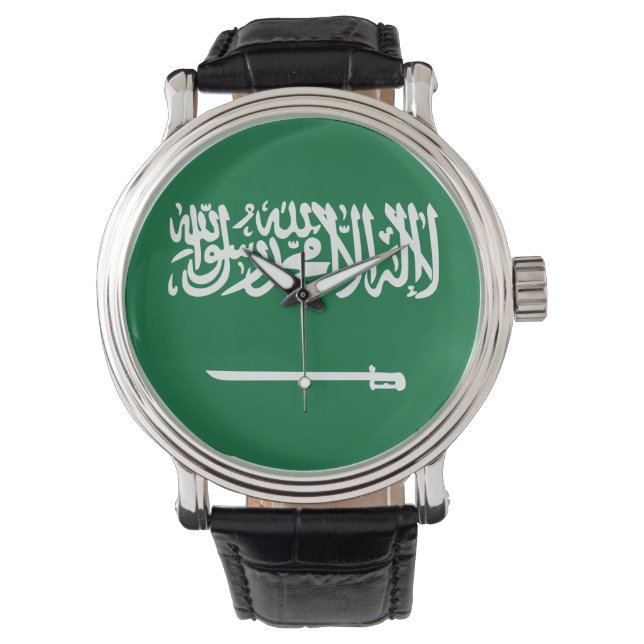 Reloj De Pulsera Bandera de Arabia Saudita (Anverso)