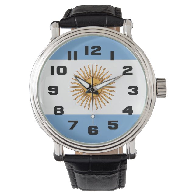 Reloj De Pulsera Bandera de Argentina (Anverso)