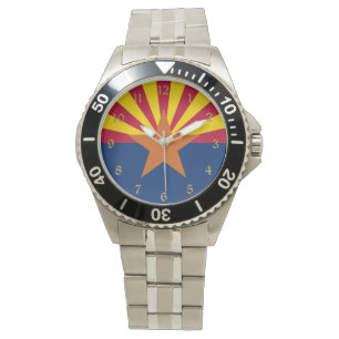 Reloj De Pulsera Bandera de Arizona: Estrella fija Sol, El Estado d