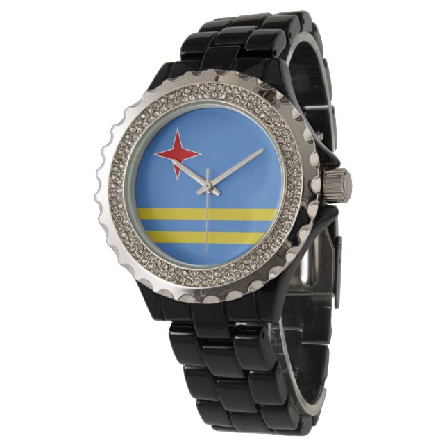 Reloj De Pulsera Bandera de Aruba (Angular)