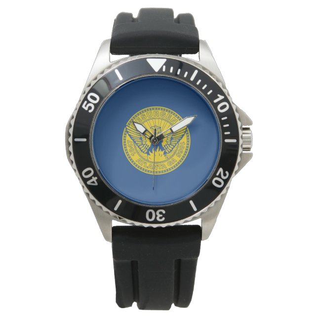 Reloj De Pulsera Bandera de Atlanta (Georgia, Estados Unidos) (Anverso)