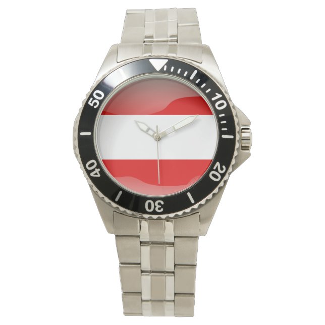 Reloj De Pulsera Bandera de Austria (Anverso)