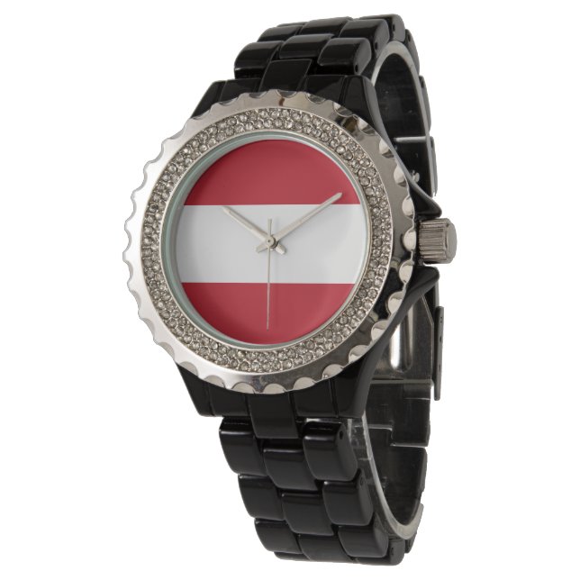 Reloj De Pulsera Bandera de Austria (Angular)