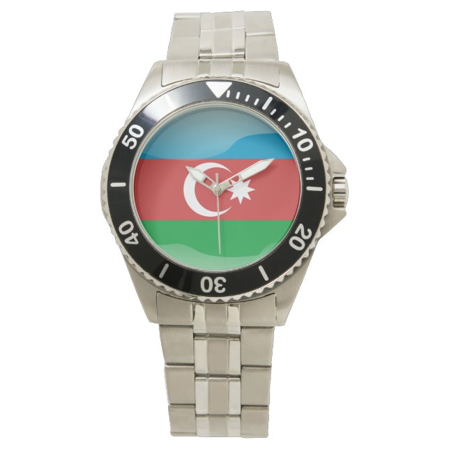 Reloj De Pulsera Bandera de Azerbaiyán (Anverso)