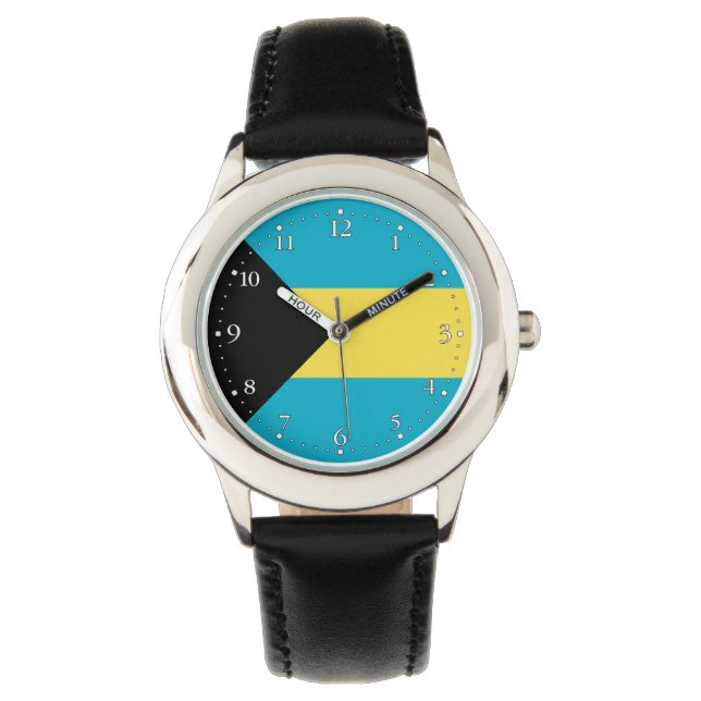 Reloj De Pulsera Bandera de Bahamas (Anverso)