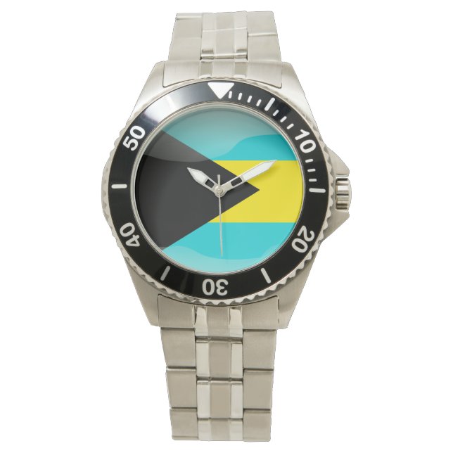 Reloj De Pulsera Bandera de Bahamas (Anverso)